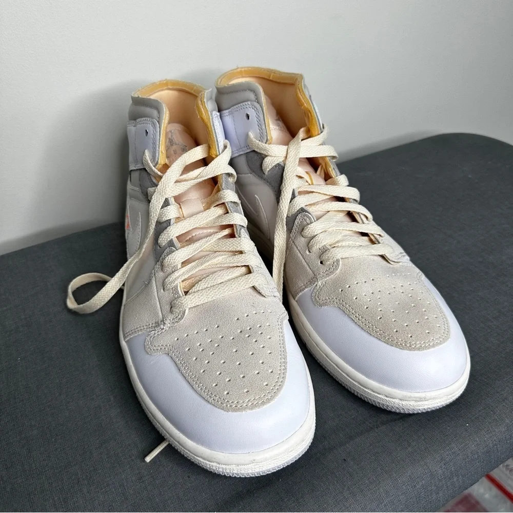 Nike - Air Jordan 1 Mid SE - Craft Inside Out - White Shoes DM9652-100 - NWOT
